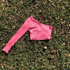 Hot cotton candy pink crop top